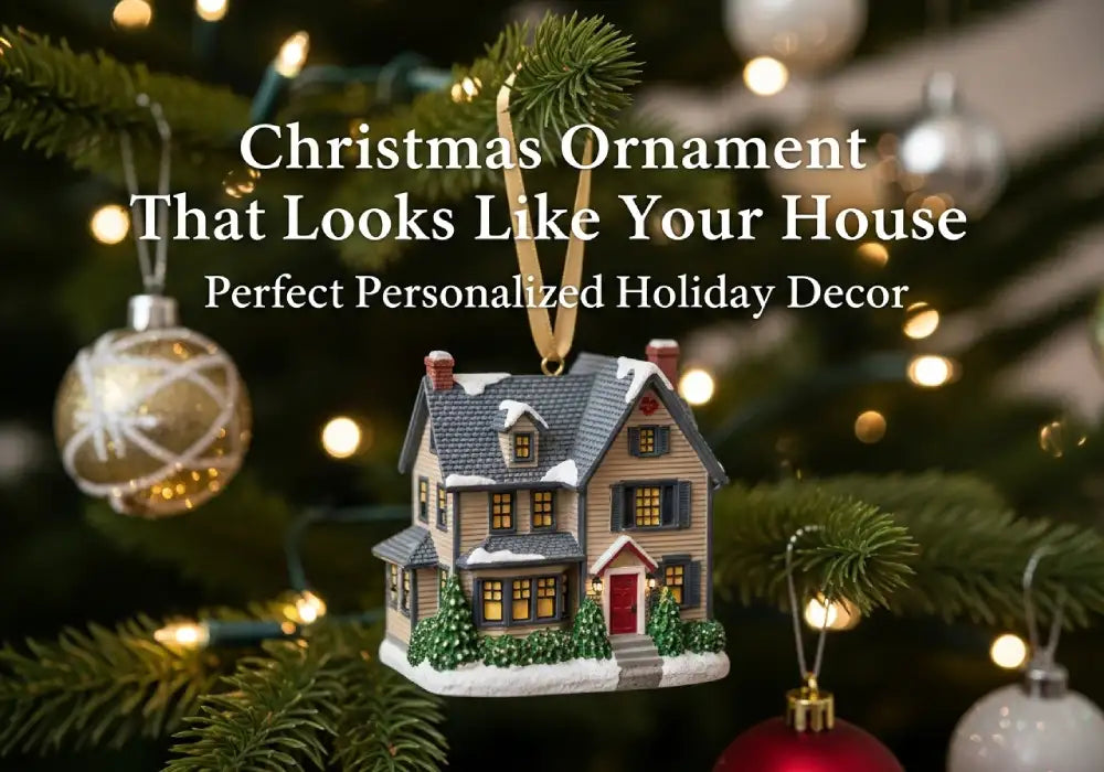 christmas ornament that looks like your house.