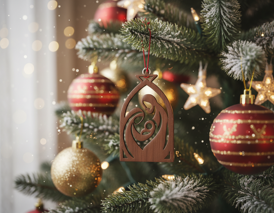 Illuminate Your Holidays: Craft Stunning Nativity Ornaments with Laser Files
