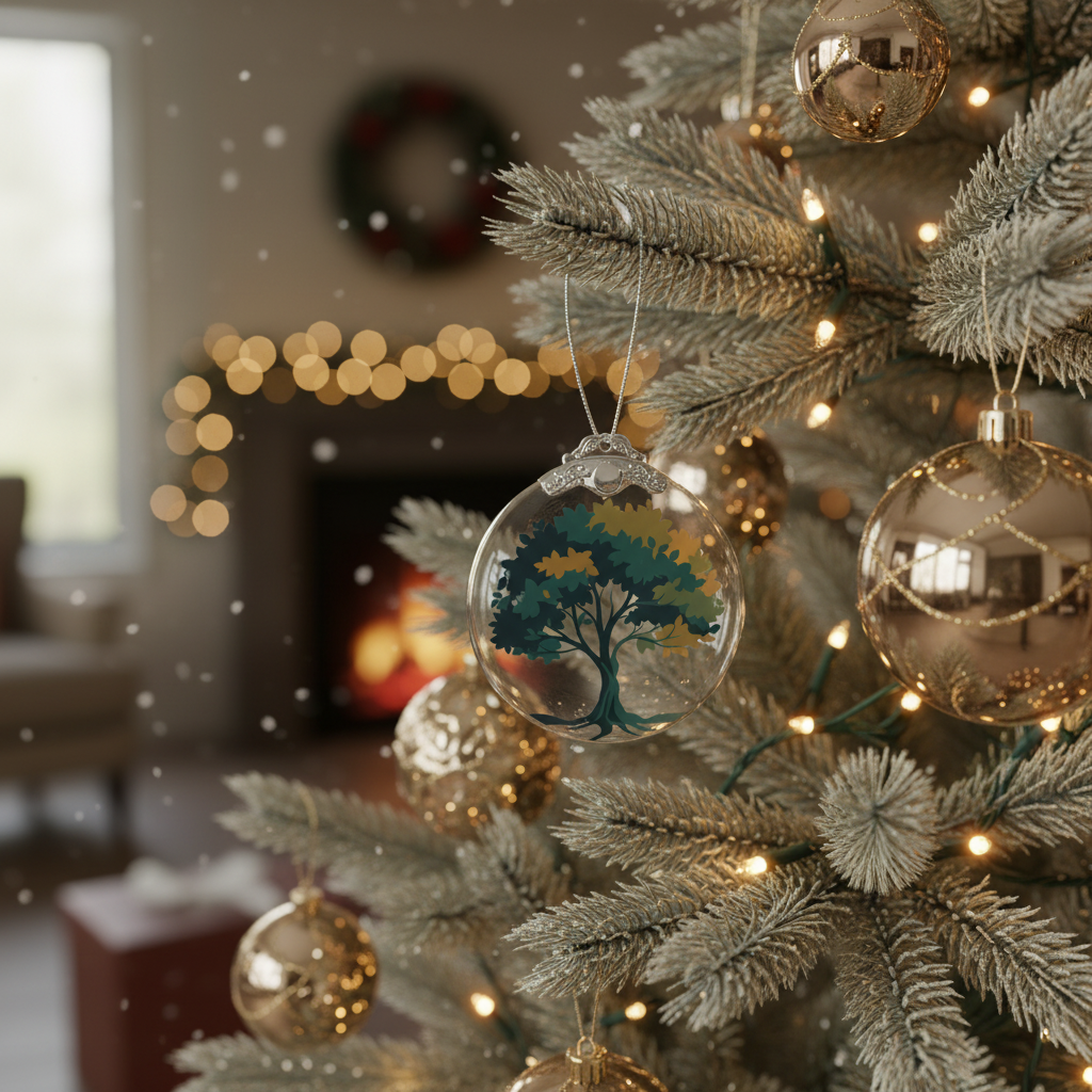 Embrace Holiday Magic: The Tree of Life Crystal Ornament