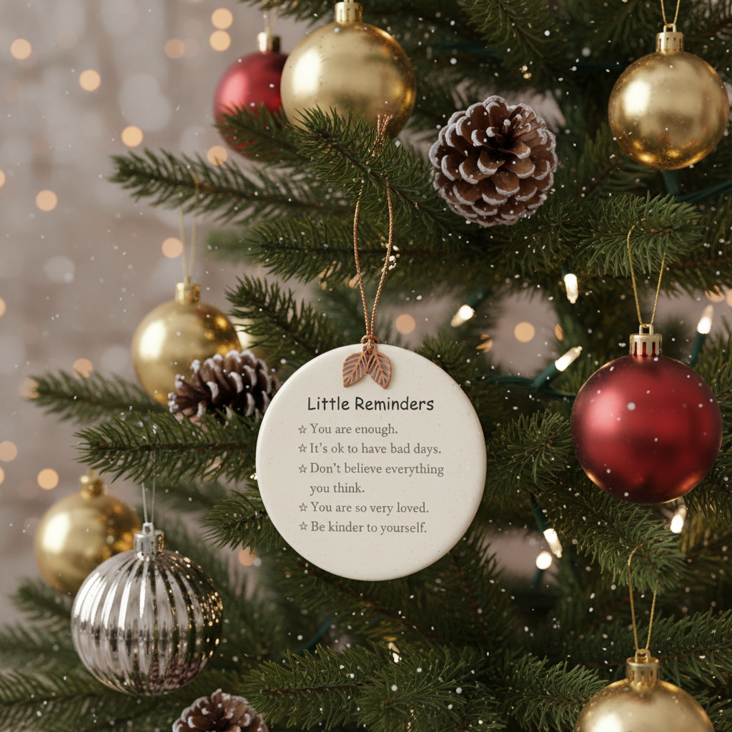 Inspire & Uplift: The Perfect Personalized Positive Quote Keepsake Ornament