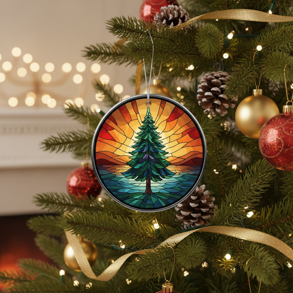 Illuminate Your Holidays: The 2025 Stained Glass Effect Christmas Ornament