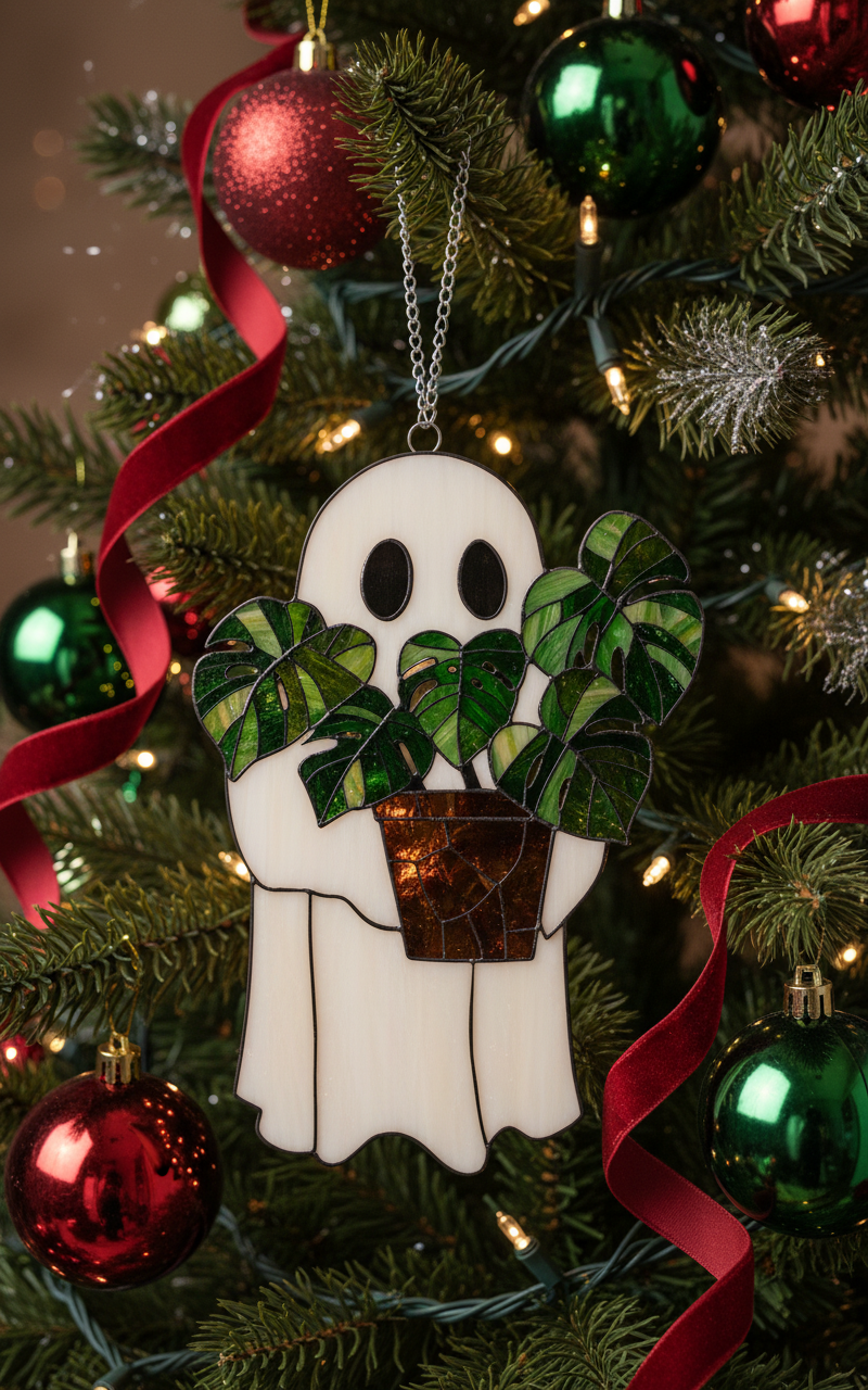 Hauntingly Charming: Elevate Your Halloween Decor with This Ghost Plant Suncatcher