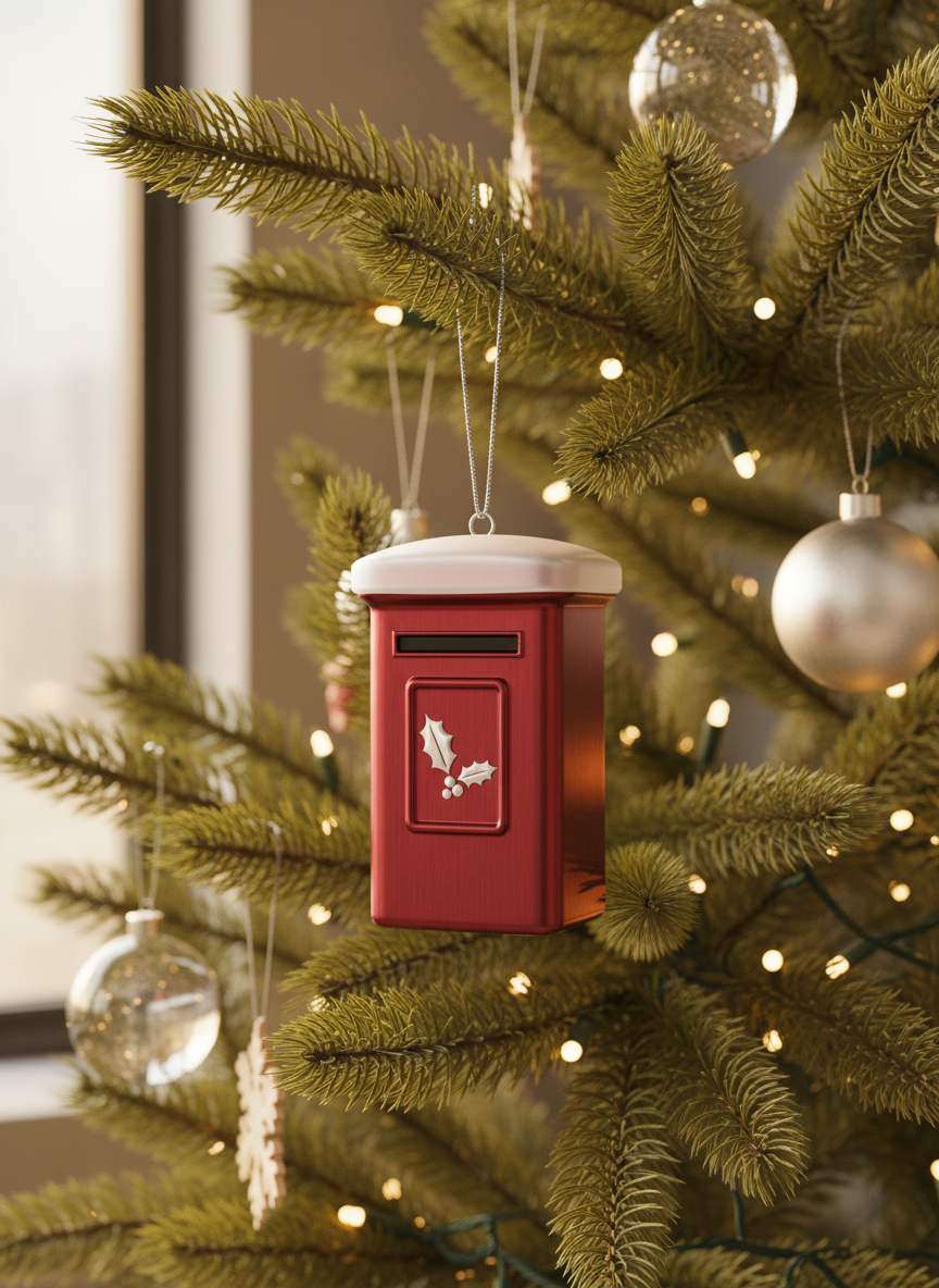 Unwrap Joy: The Fused Glass Postbox Ornament for a Magical Christmas