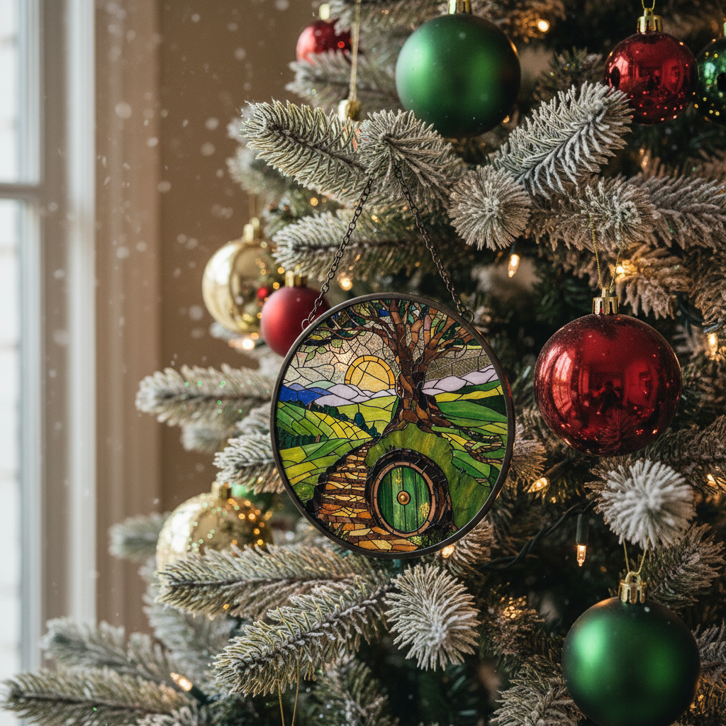 Illuminate Your Home: The Shire Stained Glass Suncatcher for Fantasy Fans