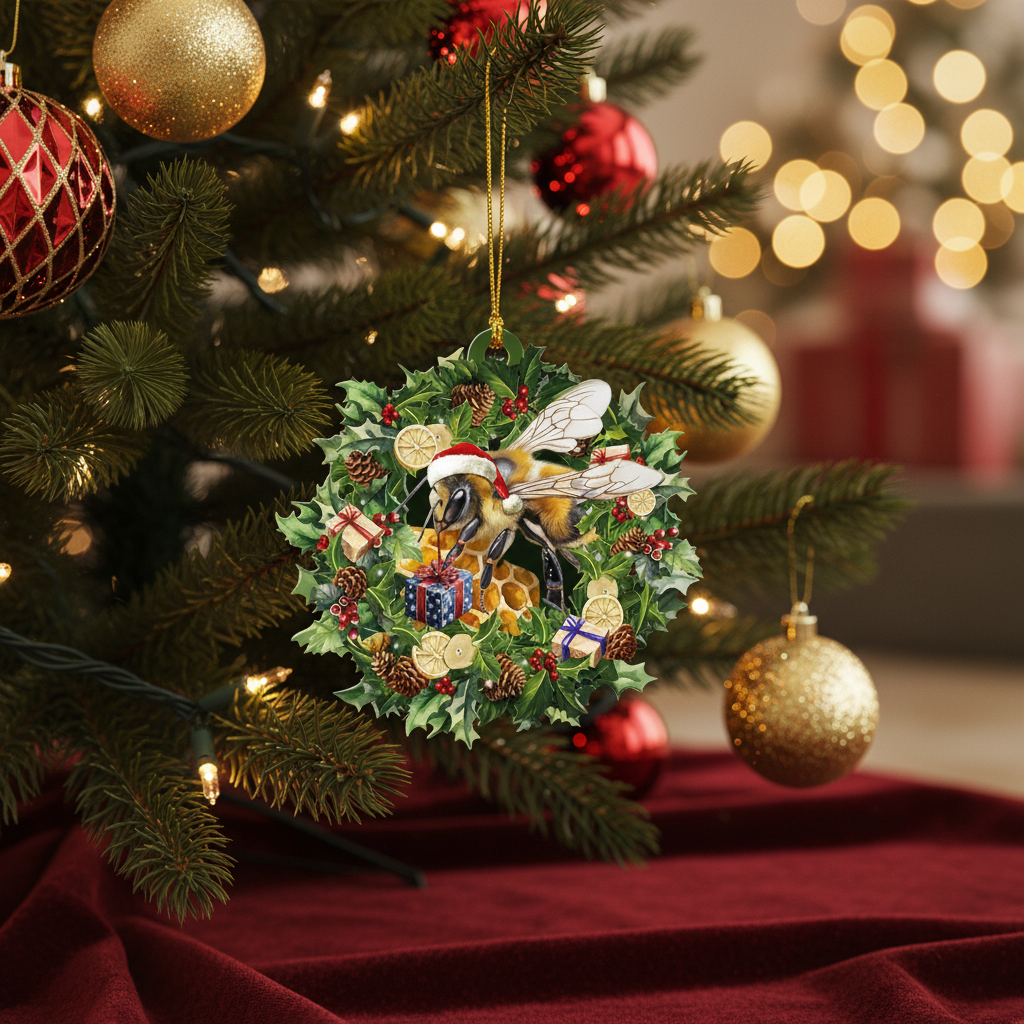 Buzz into Christmas: Our Festive Bee Ornament is Sweetly Charming!