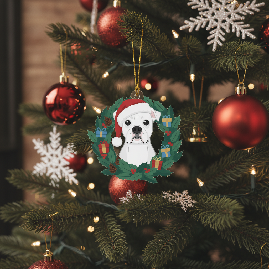 Deck Your Halls with Paws: The Ultimate American Bulldog Christmas Ornament
