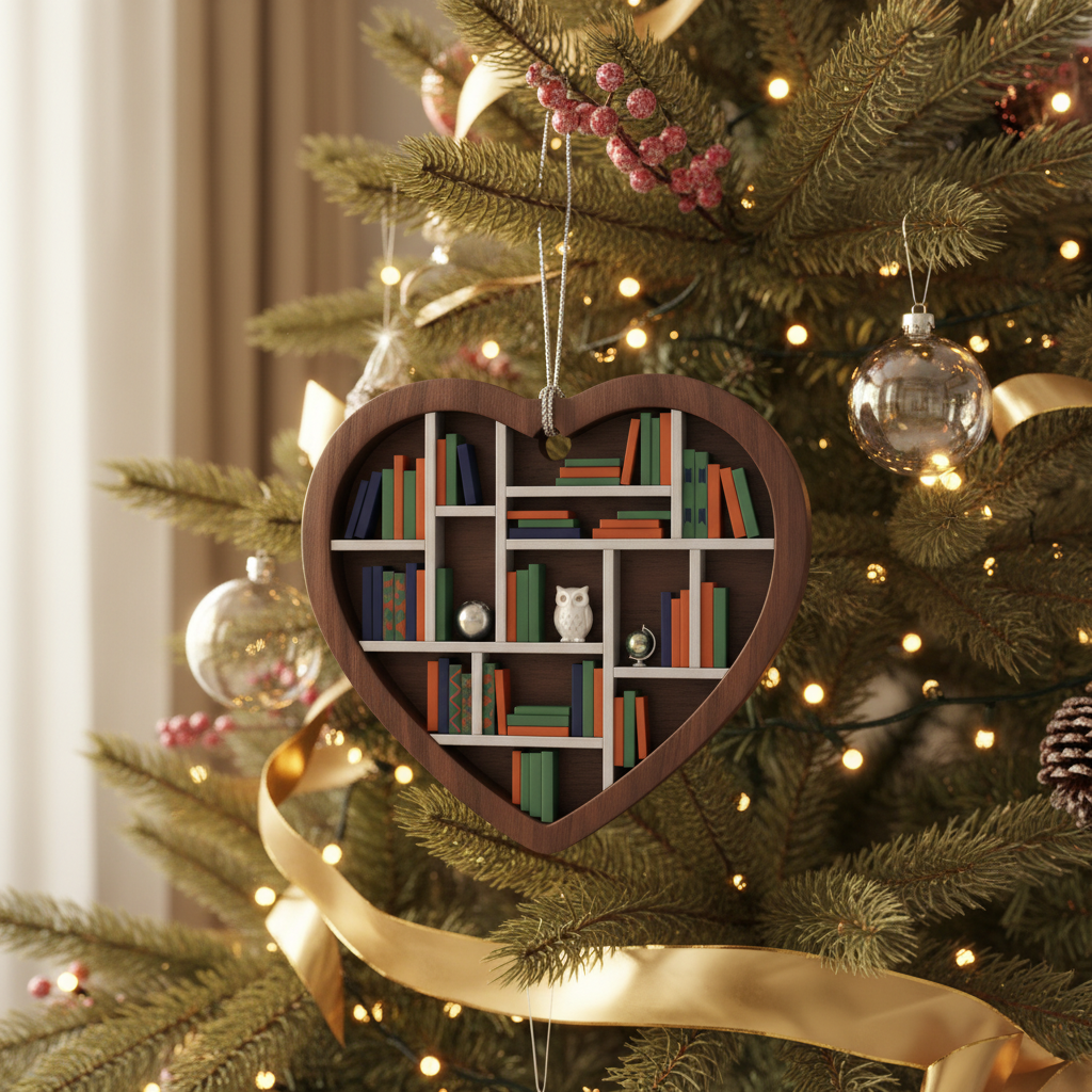 Heartfelt Chapters: The Perfect Bookshelf Ornament for Every Book Lover