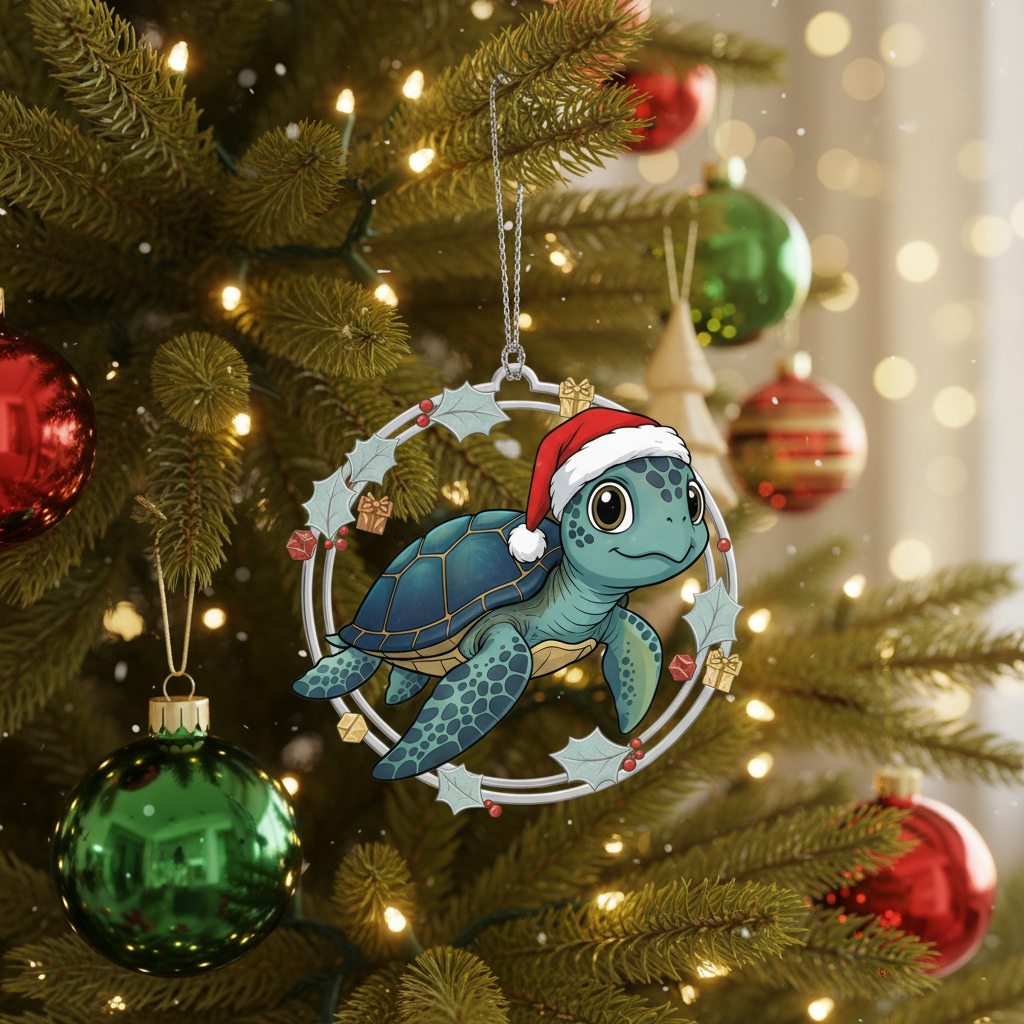 Bring Ocean Magic Home: The Festive Sea Turtle Christmas Ornament