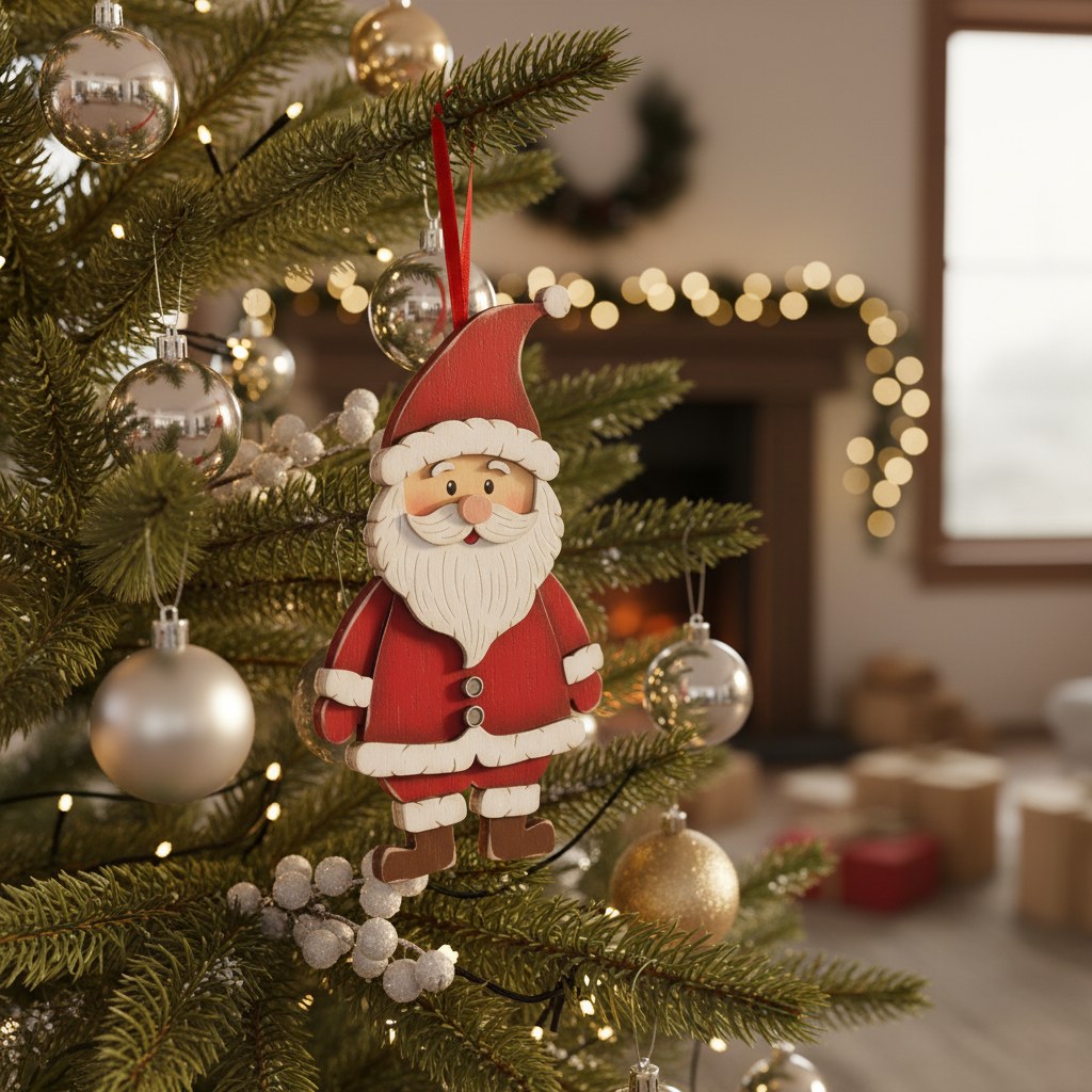 Craft Joy This Christmas: DIY Santa Ornament Laser Cut File