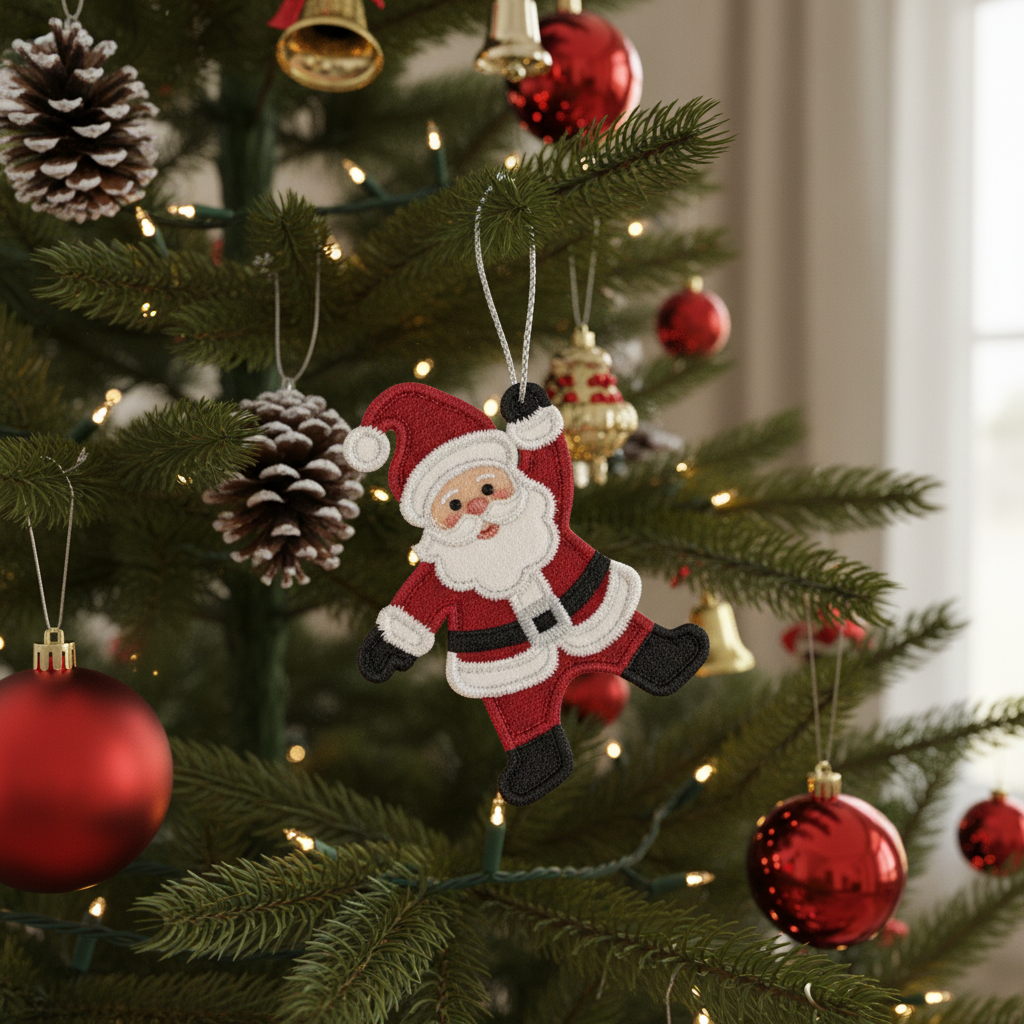 Stitch the Season: Craft Your Own Santa Lace Ornament for Christmas