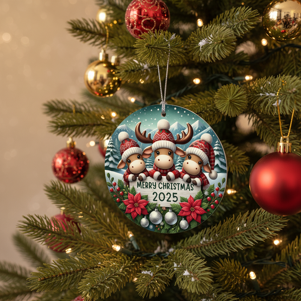 Craft Your Dream Christmas: Moose Wreath Sublimation for Festive Ornaments