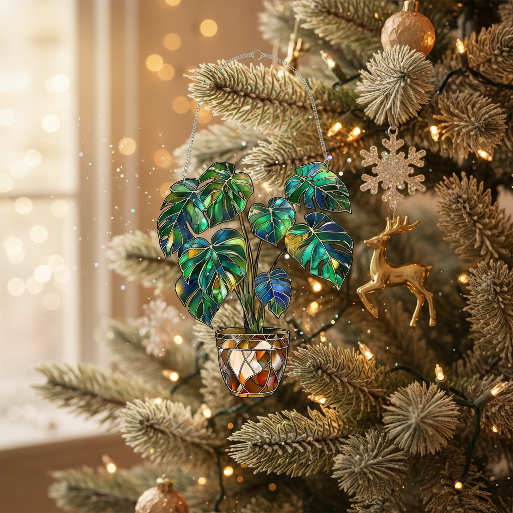 Bring the Tropics Indoors: Your Monstera Acrylic Ornament for Endless Charm!