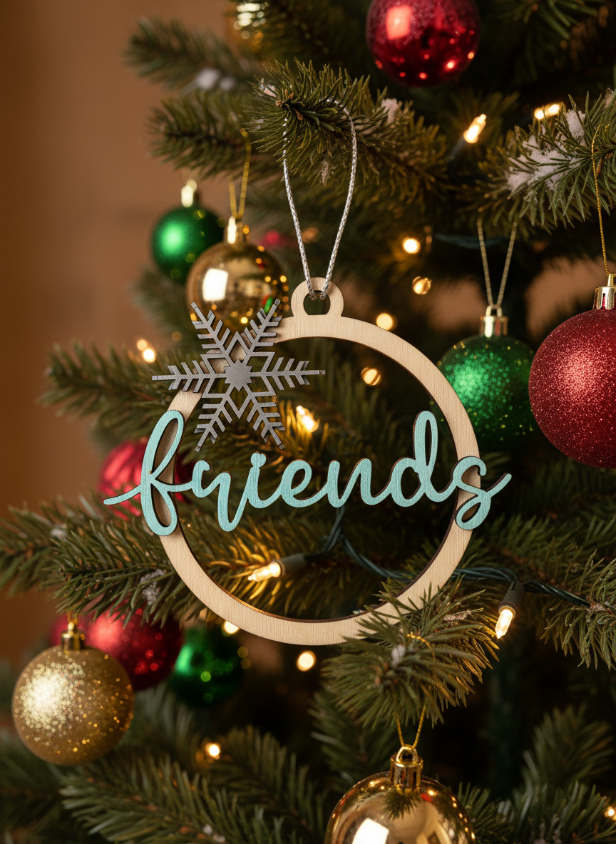 Friendship Forever: The Perfect Wooden Ornament for Your Bestie This Christmas