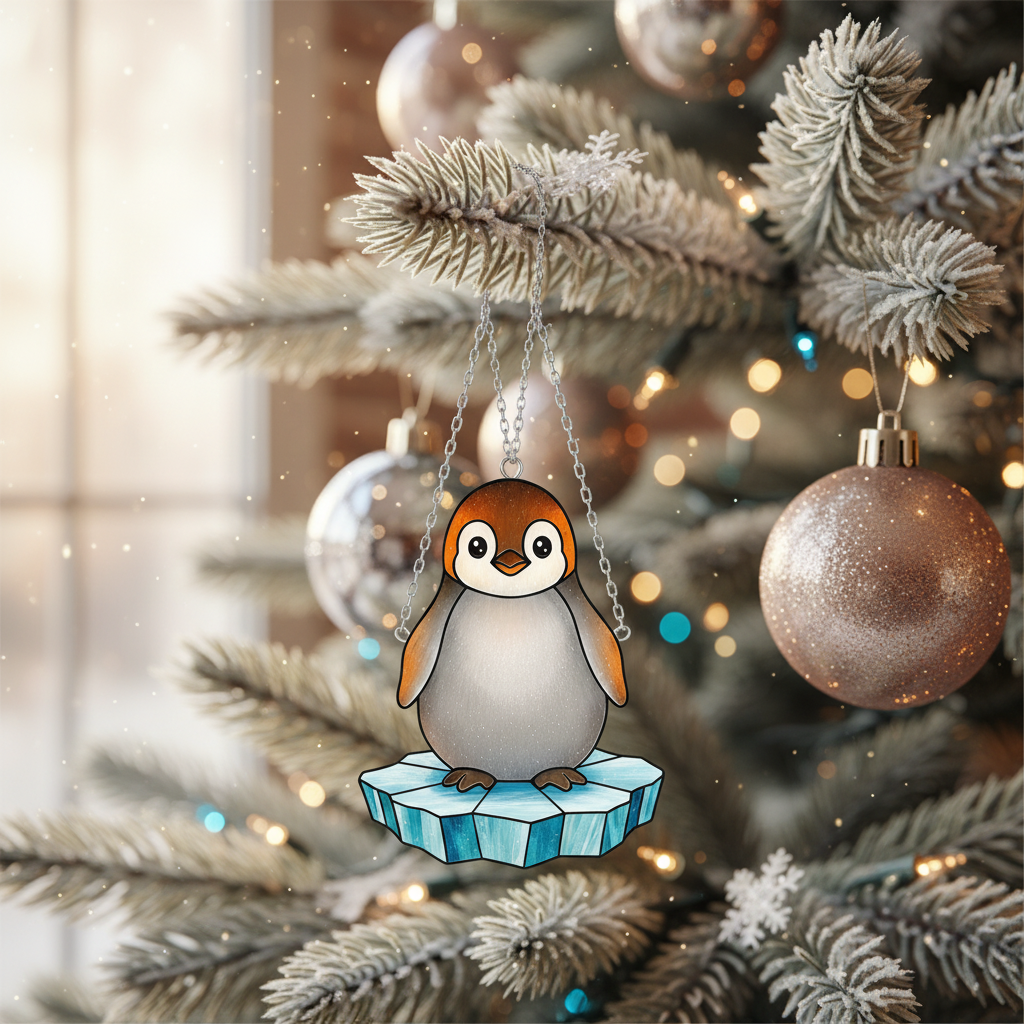 Brighten Your Space: The Cheerful Penguin Window Hanging You Need!