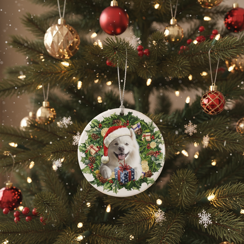 Celebrate Your Fluffy Friend: The Charming Samoyed Christmas Ornament