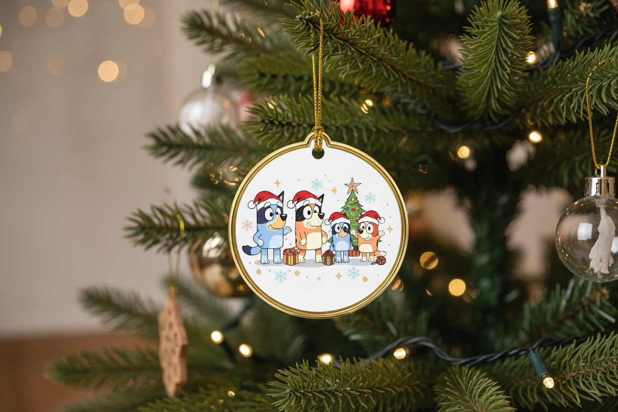 Celebrate 2024 with a Blue Dog Family Christmas Ornament Keepsake!