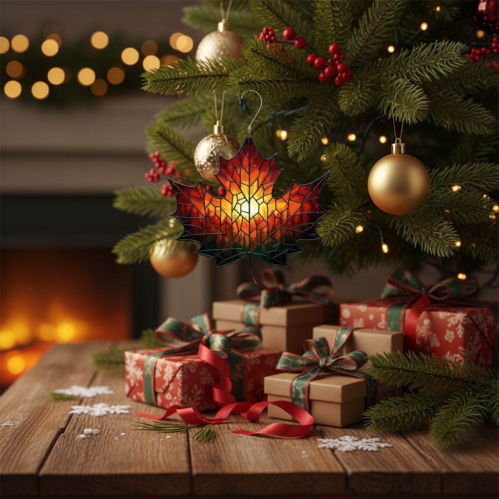 Bring Autumn's Glow Home: The Perfect Stained Glass Maple Leaf Suncatcher