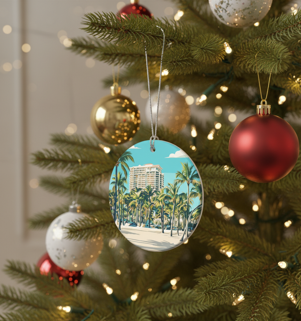 Miami Christmas Ornament: Cherish Travel Memories, Gift the Magic City