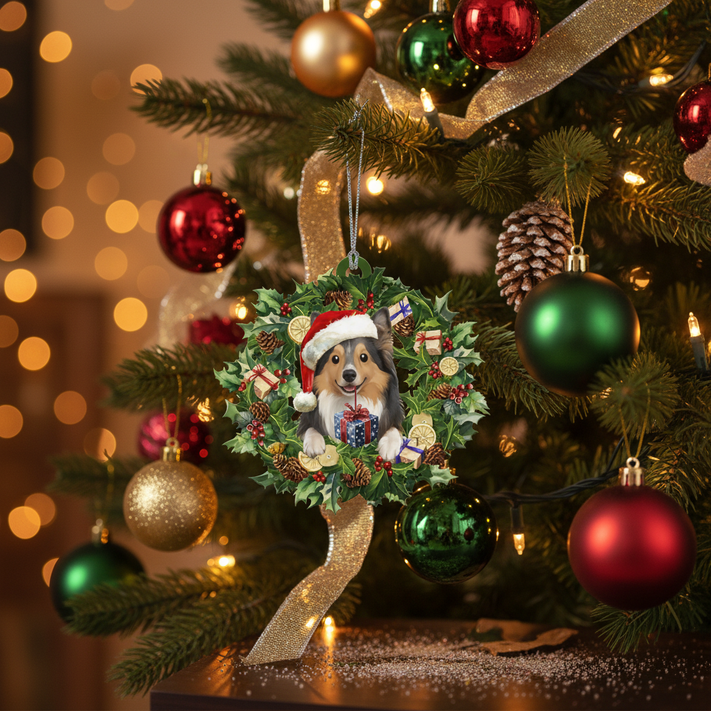 Deck the Halls with Sheltie Love: Your Perfect Christmas Ornament Awaits!