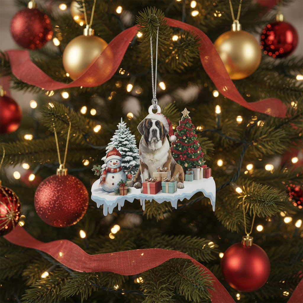 Celebrate Your Saint Bernard: A Heartwarming Holiday Ornament Keepsake