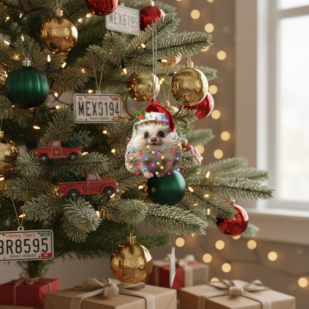 Bring Woodland Whimsy Home: The Adorable Hedgehog Christmas Ornament!