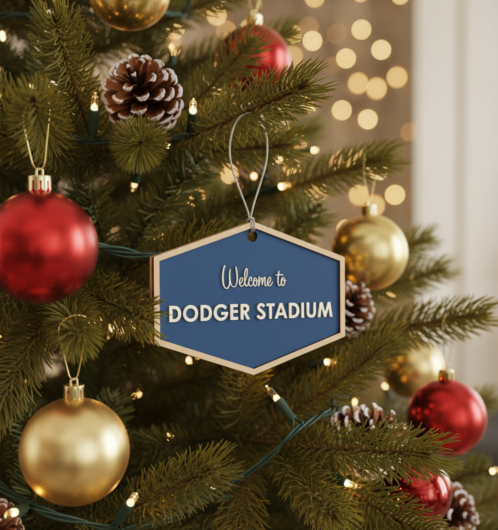 Celebrate History: Dodgers 2024 World Series Champions Welcome Sign Ornament