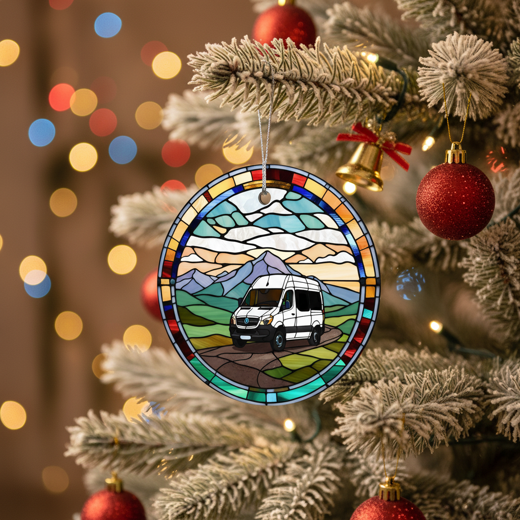 Embrace the Open Road: Your Van Life Ceramic Ornament Awaits