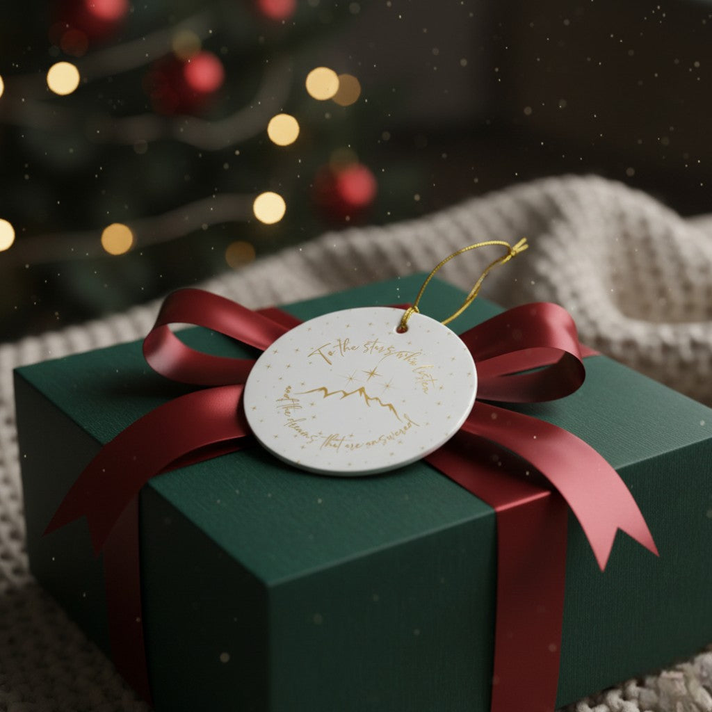 Illuminate Your World: ACOTAR Night Court Glass Ornament Shines Bright