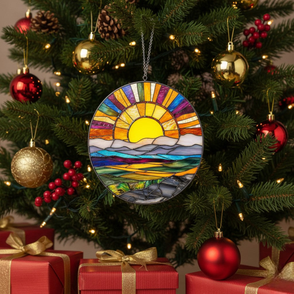 Bring the Sunset Indoors: Vibrant Acrylic Suncatcher for Home Decor