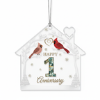 [2D FLAT ACRYLIC] 50th Golden Anniversary Ornament 2025 – Keepsake Wedding Gift for Couples