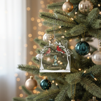 [2D FLAT ACRYLIC] 50th Golden Anniversary Ornament 2025 – Keepsake Wedding Gift for Couples