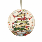 [2D FLAT ACRYLIC] Cardinal Christmas Tree Ornament - "Family Is The Greatest Gift" Keepsake