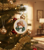 [2D FLAT ACRYLIC] Mother and Two Children Christmas Ornament 2025 | Heartfelt 3D Keepsake Gift for Mom