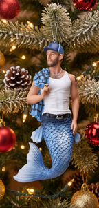 [2D FLAT ACRYLIC] Angel Wings Truck Driver Memorial Ornament | Personalized Photo Christmas Keepsake