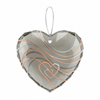 [2D FLAT ACRYLIC] 15th Anniversary Crystal Heart Ornament – 2025 Wedding Anniversary Gift for Couples