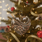 [2D FLAT ACRYLIC] 15th Anniversary Crystal Heart Ornament – 2025 Wedding Anniversary Gift for Couples