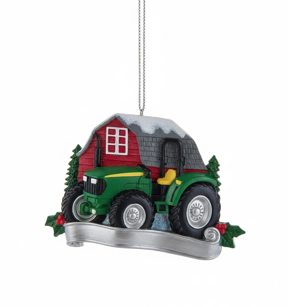 [2D FLAT ACRYLIC] John Deere 5075E Tractor Ornament | Personalized Christmas Gift & Holiday Decor