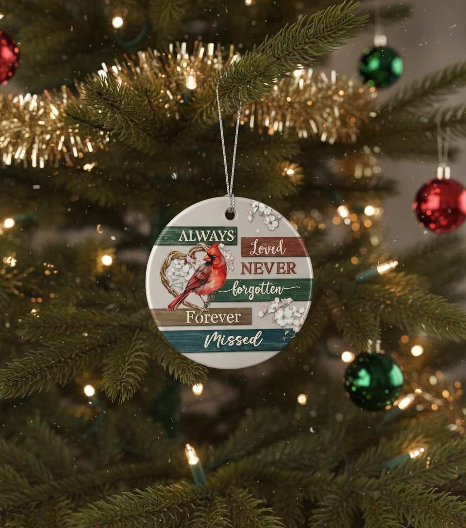 [2D FLAT ACRYLIC] Cardinal Memorial Ornament | Sympathy Gift for Loss of a Loved One