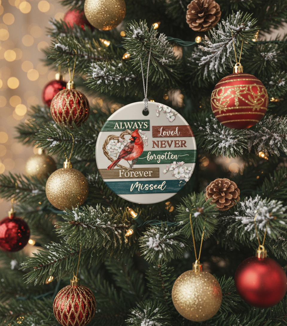 [2D FLAT ACRYLIC] Cardinal Memorial Ornament | Sympathy Gift for Loss of a Loved One