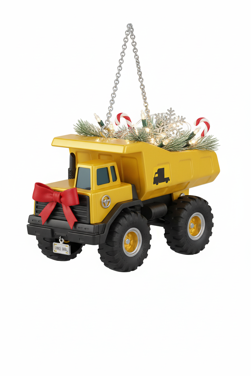 [2D FLAT ACRYLIC] Personalized Trucker Christmas Ornament - Custom Name Gift for a Truck Driver