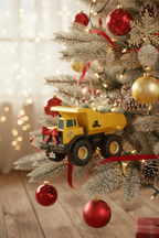 [2D FLAT ACRYLIC] Personalized Trucker Christmas Ornament - Custom Name Gift for a Truck Driver