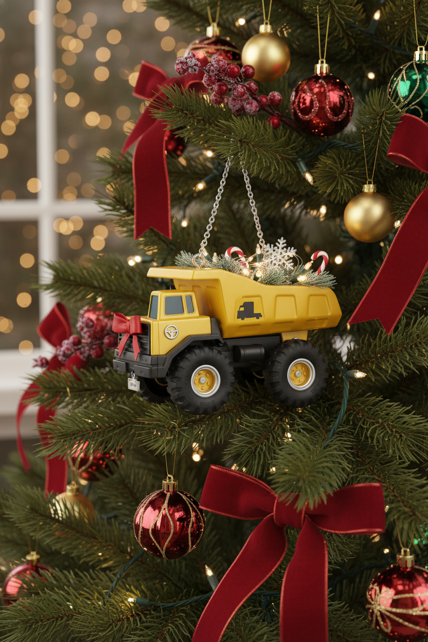 [2D FLAT ACRYLIC] Personalized Trucker Christmas Ornament - Custom Name Gift for a Truck Driver