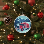 [2D FLAT ACRYLIC] Truck Driver Christmas Ornament | Layered Wood & Acrylic Trucker Gift for Holiday Decor