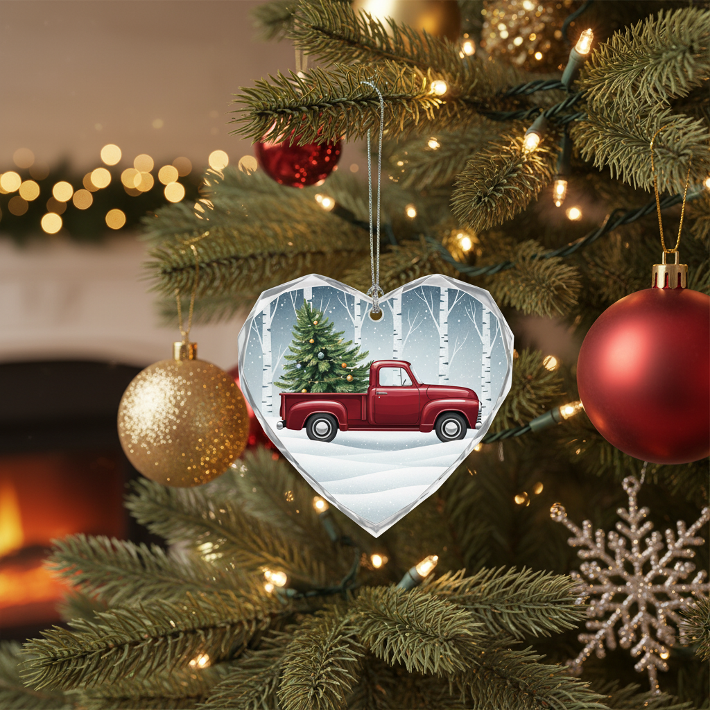 [2D FLAT ACRYLIC] Funny Truck Driver Christmas Ornament | Unique Trucker Gift for Dad or Husband