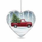 [2D FLAT ACRYLIC] Funny Truck Driver Christmas Ornament | Unique Trucker Gift for Dad or Husband