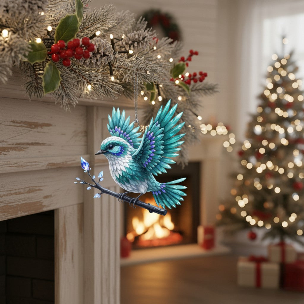 [2D FLAT ACRYLIC] Spirit Bluebird Memorial Ornament – Acrylic Bird from Heaven Sympathy Gift
