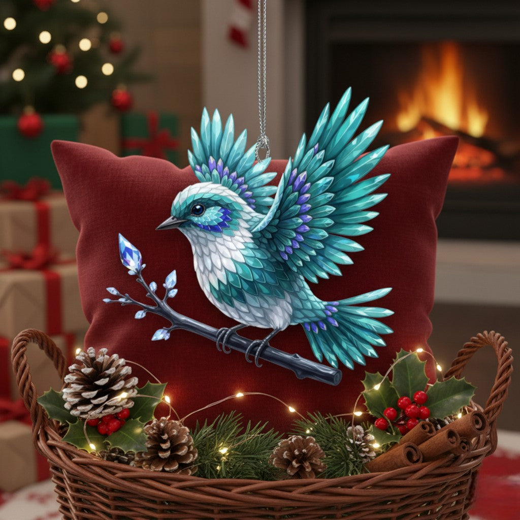 [2D FLAT ACRYLIC] Spirit Bluebird Memorial Ornament – Acrylic Bird from Heaven Sympathy Gift