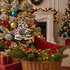 [2D FLAT ACRYLIC] Book Tree Ornament for Book Lovers – Christmas Decorations