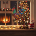 [2D FLAT ACRYLIC] Rooster Suncatcher Window Hanging – Acrylic Farm Animal Decor Gift