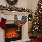 [2D FLAT ACRYLIC] Rooster Suncatcher Window Hanging – Acrylic Farm Animal Decor Gift